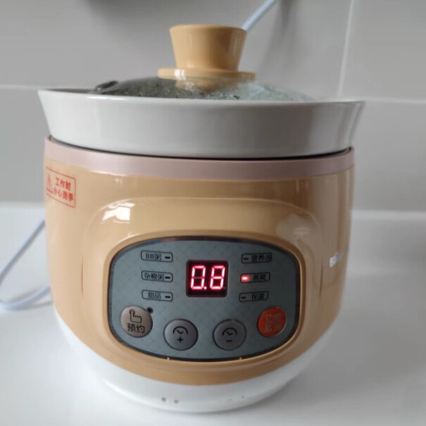 天际TONZE电炖锅电炖盅请问一下加热有没有塑料味？水沸腾陶瓷盖子会动吗？