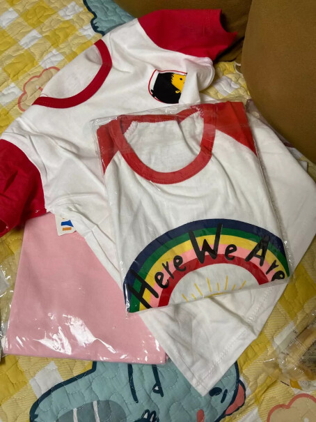 儿童T恤夏季儿童纯棉短袖T恤卡通上衣宝宝婴儿衣服彩虹哪个值得买！一定要了解的评测情况？
