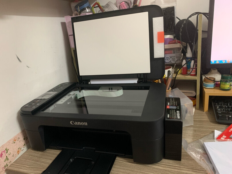 佳能TS3380打印机家用彩色照片喷墨连供无线办公小型复印机扫描一体机a4手机墨仓式内置墨盒好充墨吗？