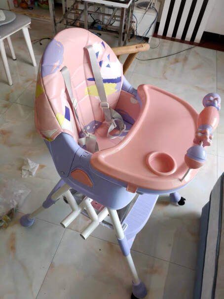 婧麒宝宝餐椅 可折叠学坐椅 粉花色值得买吗？老司机透漏评测？