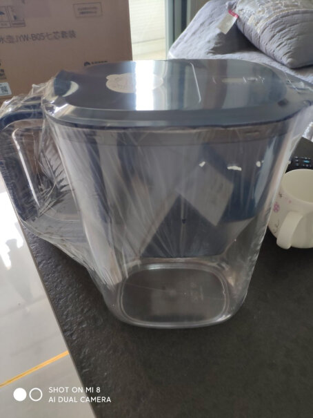 九阳净水壶家用滤水壶过滤净水器过滤出来的水是蓝灰色的，卖家说正常，大家买的都这样吗？