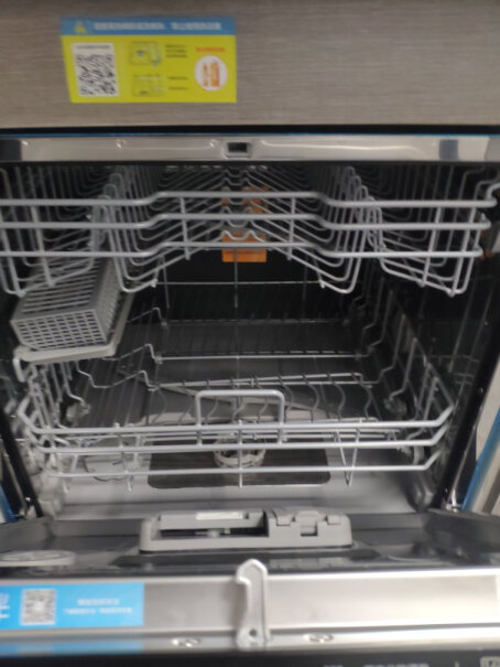 华凌10套洗碗机vie7家用嵌入式全自动台式烘干功能怎么调？无显示？