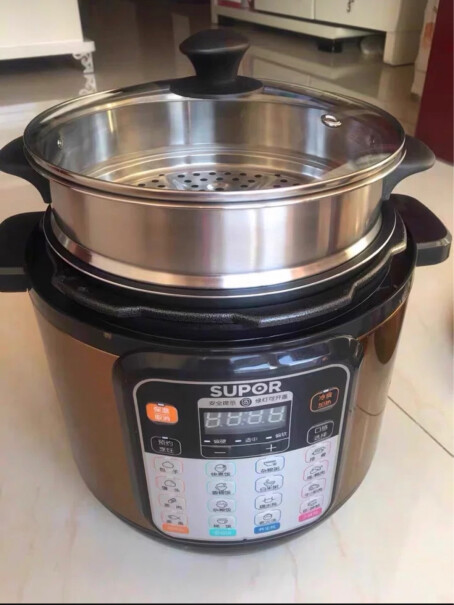 苏泊尔电压力锅家用智能多功能压力锅高压锅5L蒸米饭用哪个键？