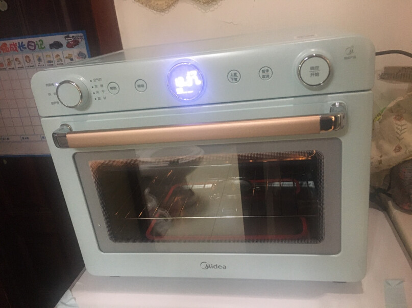 美的初见电子式家用多功能电烤箱35L智能家电这个空气炸烤箱没有配空炸篮吗？