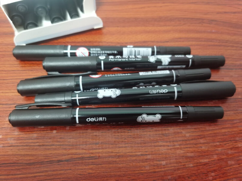 笔类得力deli黑色双头记号笔美术绘画勾线笔12支质量值得入手吗,多少钱？