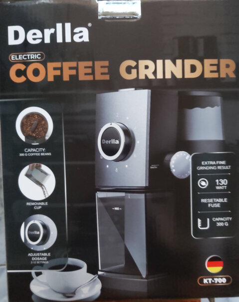 咖啡机德国Derlla咖啡豆研磨机电动磨豆机咖啡磨粉机小型告诉你哪款性价比高,适不适合你！看质量怎么样！