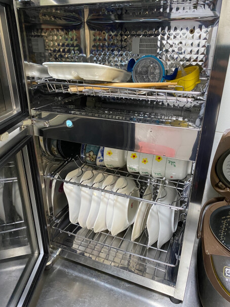 华帝消毒柜家用立式小型迷你高温厨房碗筷餐具3层架68L描有花纹的碗能放到消毒柜里消毒吗？