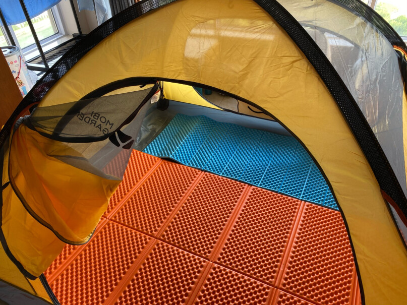 牧高笛防大风防暴雨铝杆三季三人双层帐野外野营帐篷紫外线UV效果？