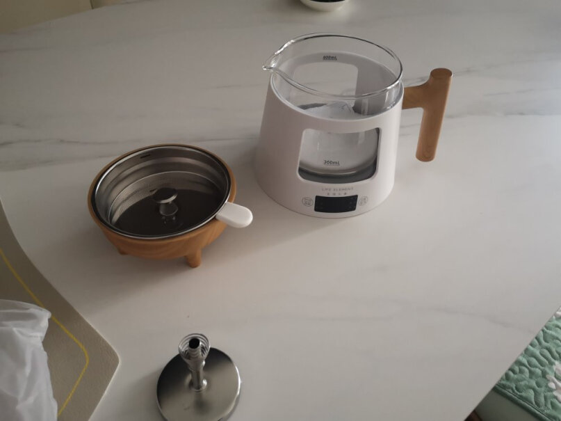 生活元素养生壶迷你煮茶器有浓度选择么？水开后喷淋几分钟？