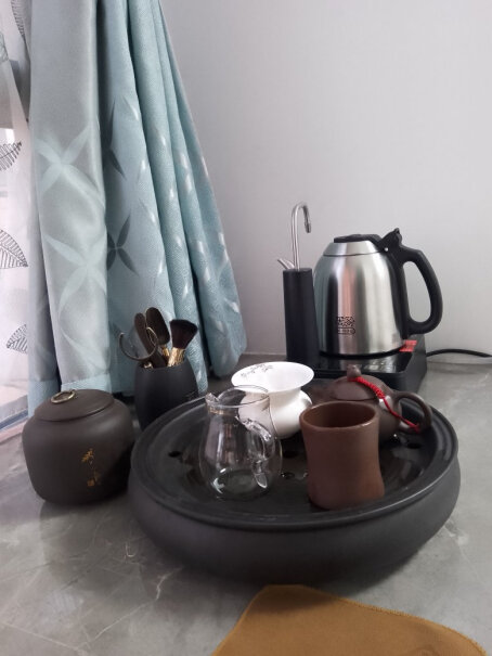 电热水壶功夫茶吉谷控温恒温烧水半自动茶具无操作有没自动断电？