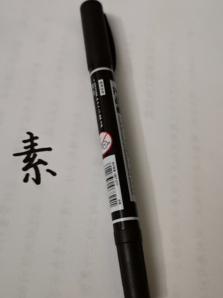 得力deli黑色双头记号笔美术绘画勾线笔12支可以在塑胶上写不，能擦掉吗？