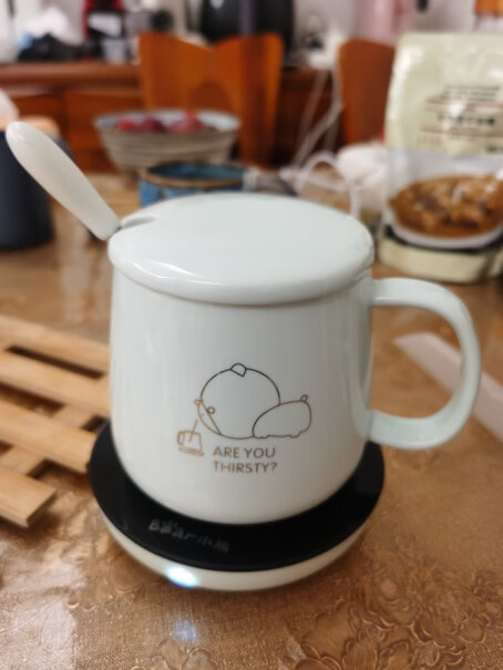 小熊陶瓷杯保温杯垫电热杯垫水杯恒温加热器什么时候能把凉牛奶热成热牛奶？