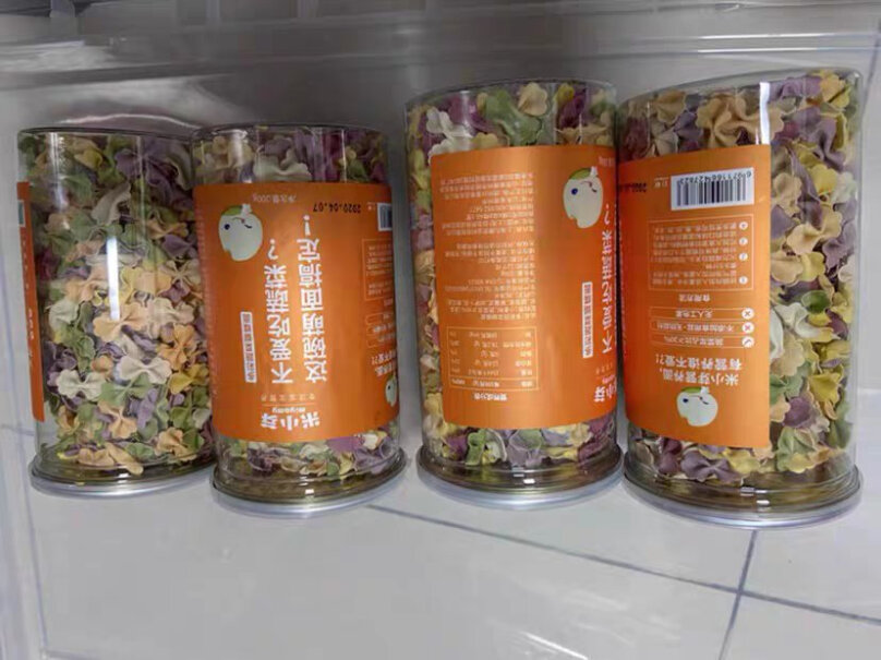 米小芽果蔬蝴蝶面+果蔬螺丝面组合蝴蝶面2罐+螺丝面2罐一定要了解的评测情况,评测报告来了！