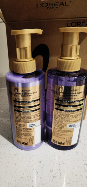 欧莱雅紫安瓶玻尿酸洗发水套装440ml*2怎么样？图文解说评测，简明扼要！