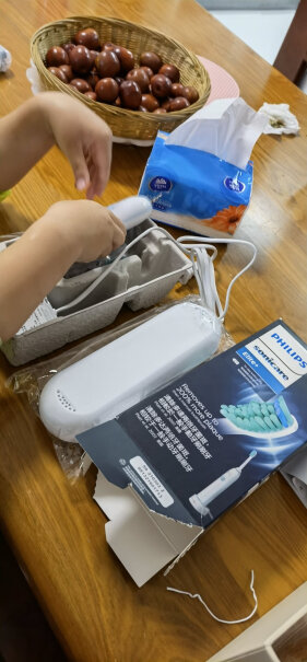 飞利浦电动牙刷充电式成人声波震动米白色电动牙刷HX3216可以用充电宝充电吗？