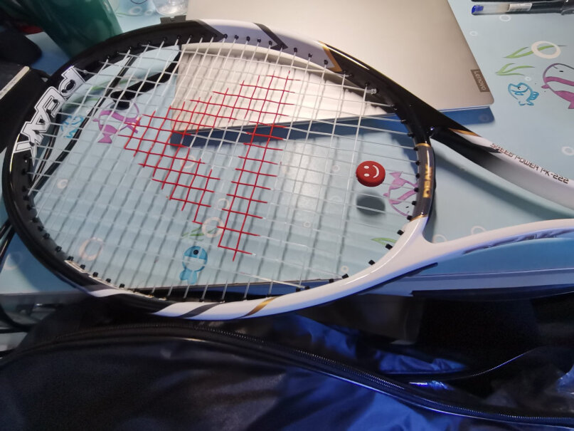匹克网球拍男女初学者专业碳铝单只PK-111蓝色含训练器手胶139几个拍？