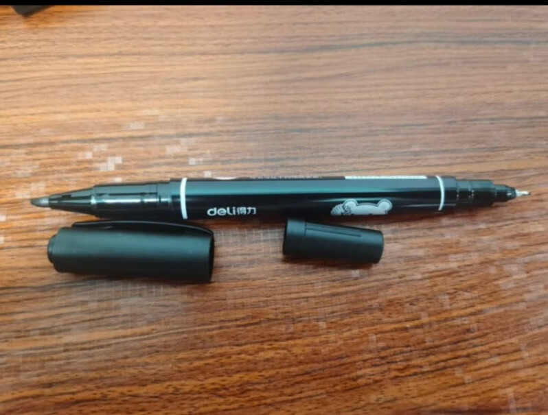 得力deli黑色双头记号笔美术绘画勾线笔12支做实验用来做记号可以吗？
