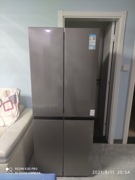 TCL515升双变频风冷无霜对开门双开门电冰箱这种冰箱是多大只寸？
