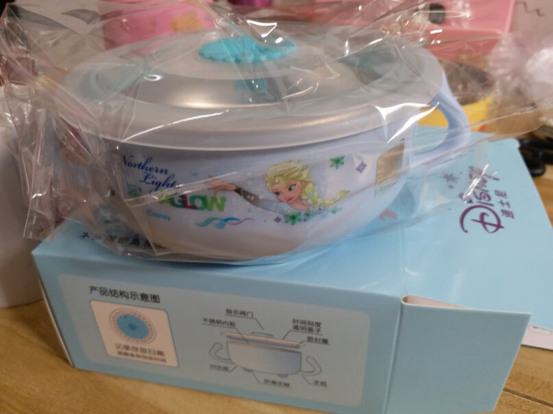 儿童餐具迪士尼儿童餐具宝宝不锈钢碗婴儿辅食双柄保温碗饭盒带盖冰箱评测质量怎么样！使用情况？