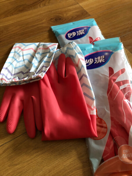 手套-鞋套-围裙妙洁清洁家务橡胶手套内里喷绒大号厨房洗碗皮使用体验,怎么样？