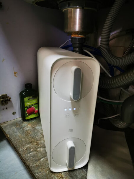 米家小米净水器家用净水机h400g厨下式这款净水机过滤农村地下水有没