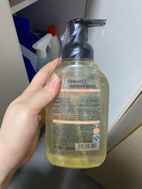 奶瓶清洗英氏婴儿奶瓶清洗剂果蔬洗碗清洁液450ml功能真的不好吗,性能评测？