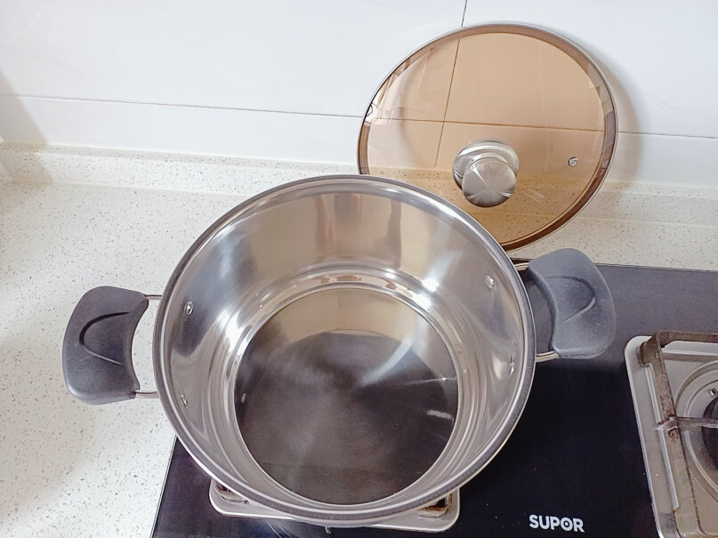 拜格不锈钢汤锅加厚24cm壁厚0.8mm，这锅得多薄啊？