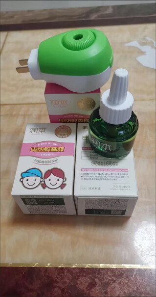 润本婴儿电蚊香液定时驱蚊器 45ml 4瓶 +1器为什么。。。。。。。。？