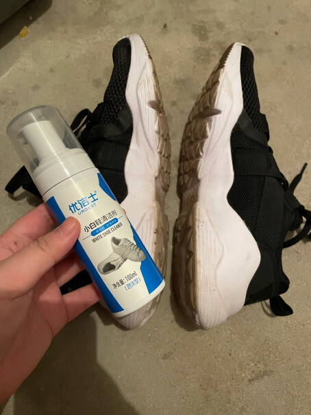 优洁士小白鞋清洁剂洗鞋慕斯刷鞋擦鞋神器Vans的sk8 hi能用吗，主要是鞋边脏了？