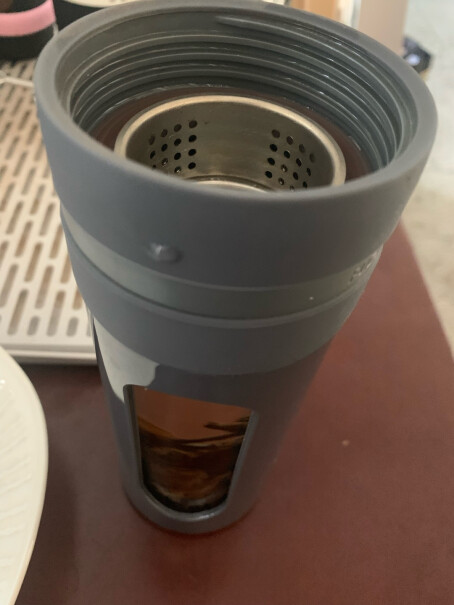富光泡茶师系列双层透明茶水分离塑玻杯高度多少厘米？