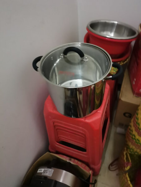 美厨汤锅304不锈钢复底高汤锅24cm够大不。能烧几开水瓶水？