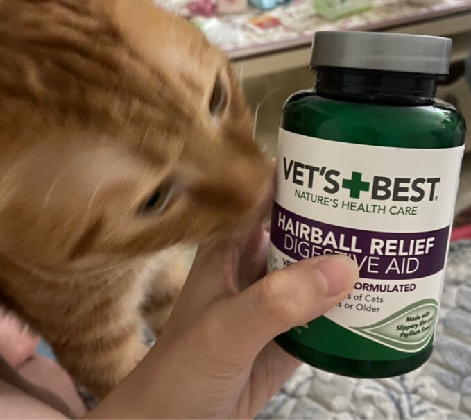 Vet'sBest美国绿十字猫草片我家猫猫吃到第三天吐了两次，第二次吐了挺多，请问有一样的吗？我打算先停几天？