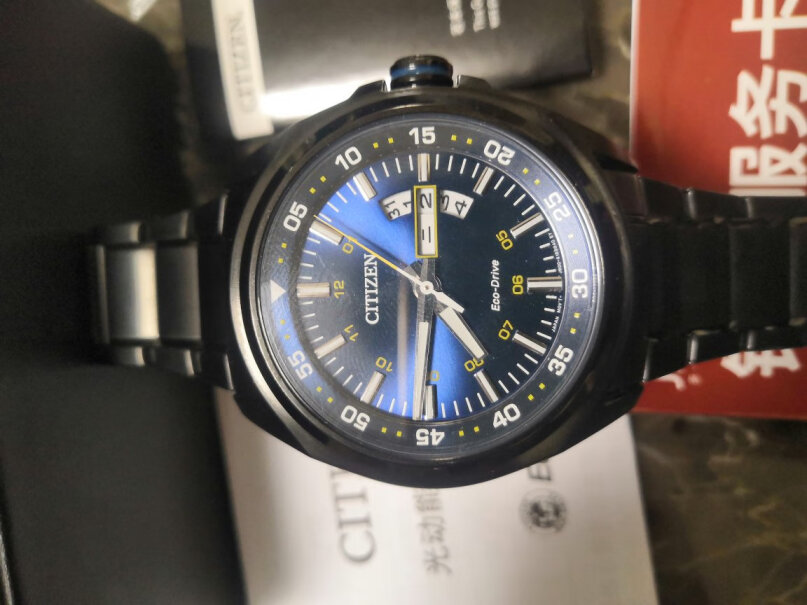 西铁城CITIZEN手表光动能深海蓝盘时分针夜光男士腕表怎么调星期和日期呢？好像都是12小时变一下？