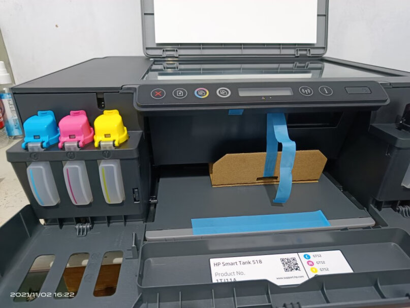 惠普518连供无线打印一体机三合一彩色打印复印扫描家庭打印商用办公内置墨仓单页成本1分钱这款机子是不是打印和复印都特慢？