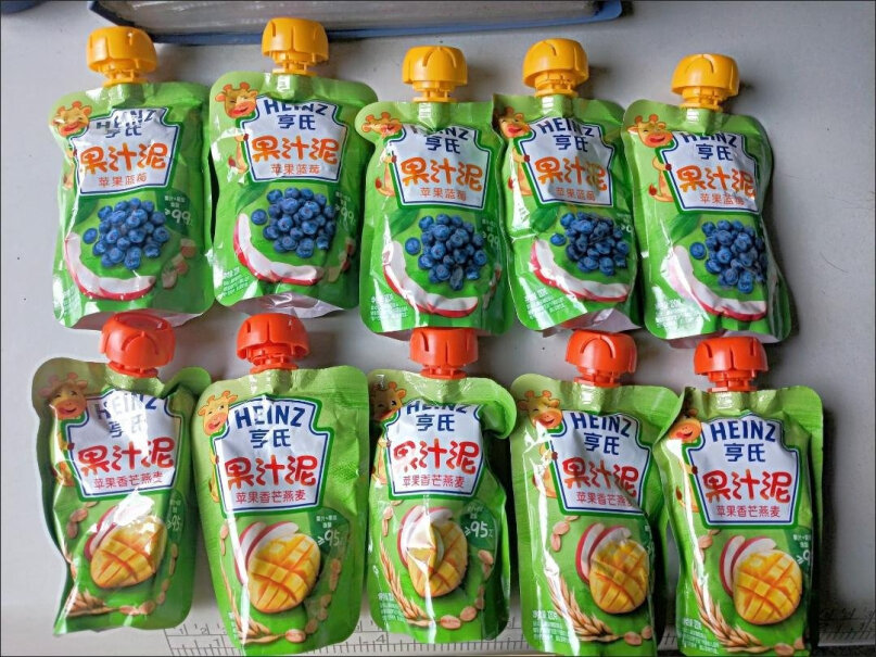 果泥-果汁亨氏Heinz宝宝辅食对比哪款性价比更高,使用两个月反馈！