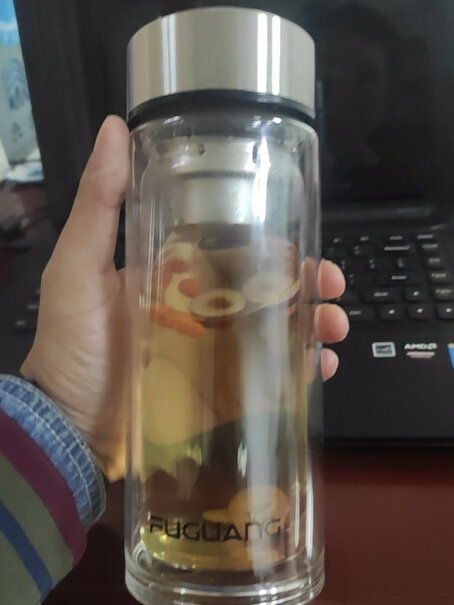 富光玻璃杯影曜系列双层玻璃水杯茶隔够大吗？能把茶叶放在茶隔里吗？