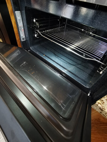 美的嵌入式蒸烤一体机家用智能多功能蒸箱烤箱二合一烤箱门打开有多长啊？