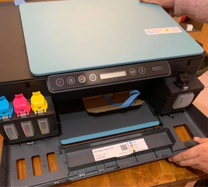 惠普518连供无线打印一体机三合一彩色打印复印扫描家庭打印商用办公内置墨仓单页成本1分钱电脑。手机都可以同时连打印机吗？