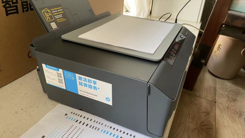 惠普518连供无线打印一体机三合一彩色打印复印扫描家庭打印商用办公内置墨仓单页成本1分钱你们打印机打印之前有吱吱异响吗？