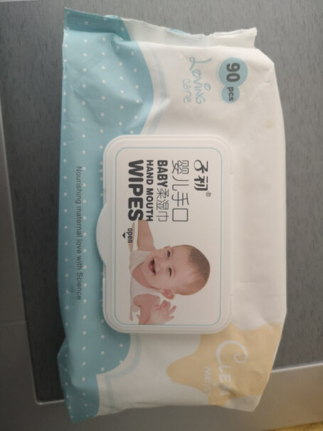 子初婴儿手口柔湿巾新生儿纸巾湿巾上有没有图案？
