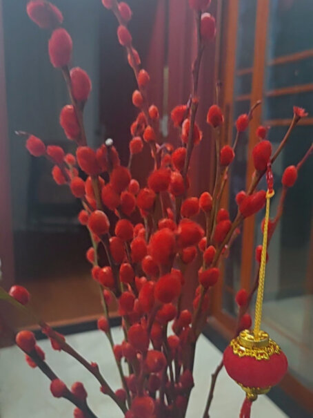双盟银柳真花鲜枝摆件红色客厅装饰实际效果怎样？全方位深度评测解析！