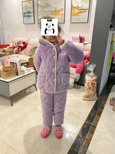 GOSO「三层夹棉加厚」儿童睡衣家居服套装 紫色 XL使用舒适度如何？用户口碑评测，参考指南！
