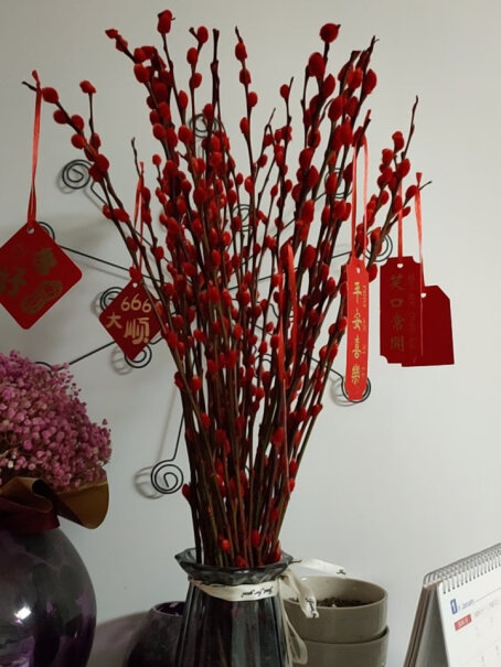 双盟银柳真花鲜枝摆件红色客厅装饰可以入手吗？真实评测体验曝光！