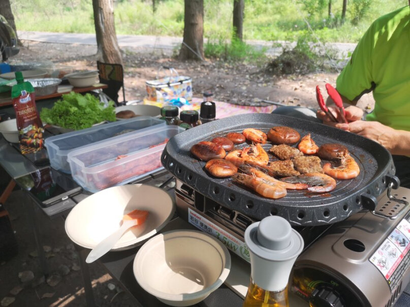野餐用品脉鲜韩国进口卡式炉烤盘麦饭石烤肉盘评测真的很坑吗？优缺点分析测评？