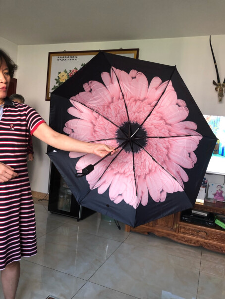 C'mon胭脂粉雏菊伞是双层的吗？