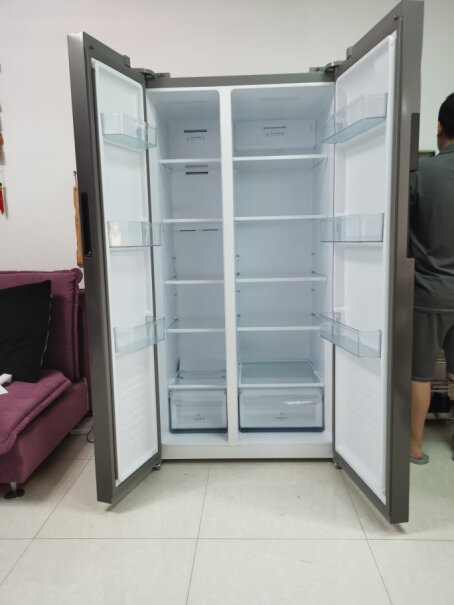 请问：606升对开门冰箱多高多宽？