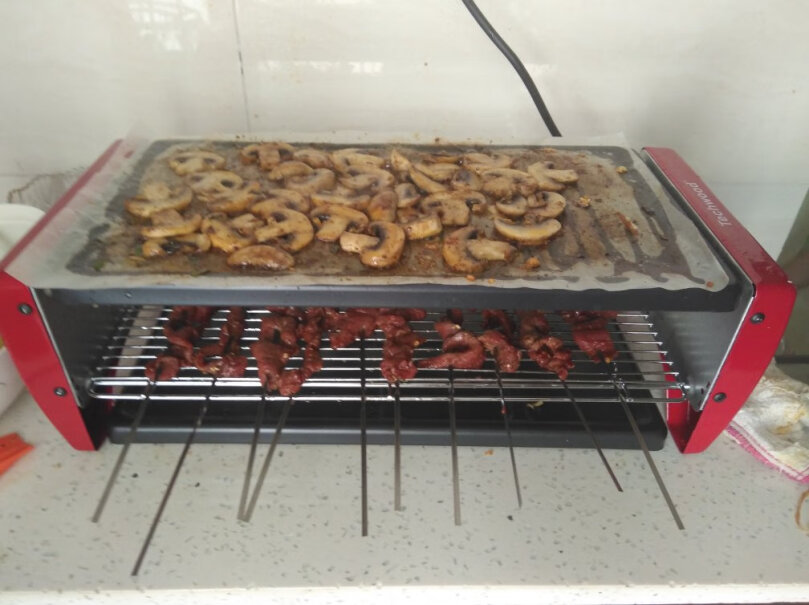 techwood电烤炉双层烧烤架可以在上面用烤网烤吗？