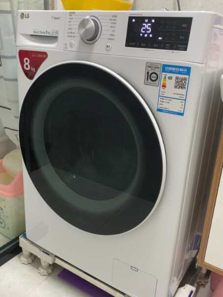 LG8公斤滚筒洗衣机全自动一米能打开门吗？