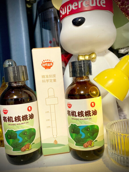 秋田满满婴幼儿食用油有机核桃油124ml-2瓶装滴管设计质量怎么样值不值得买？来看看买家评测！