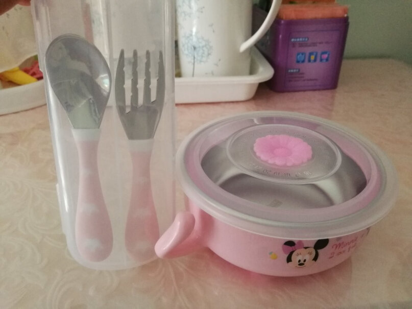 儿童餐具迪士尼儿童餐具宝宝不锈钢碗婴儿辅食双柄保温碗饭盒带盖值得买吗？真实测评质量优劣！